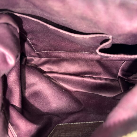 Coach Kristin Shoulder Bag Metallic Snakeskin Embossed Leather Gunmetal Hardware - Picture 12 of 14